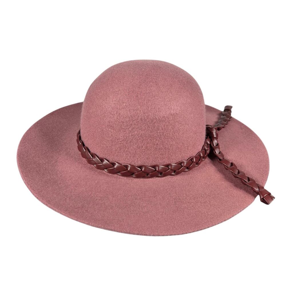 American Girl Tenneyβ Felted Wool Floppy Hat M/L Wide Brim Braided Band Retired